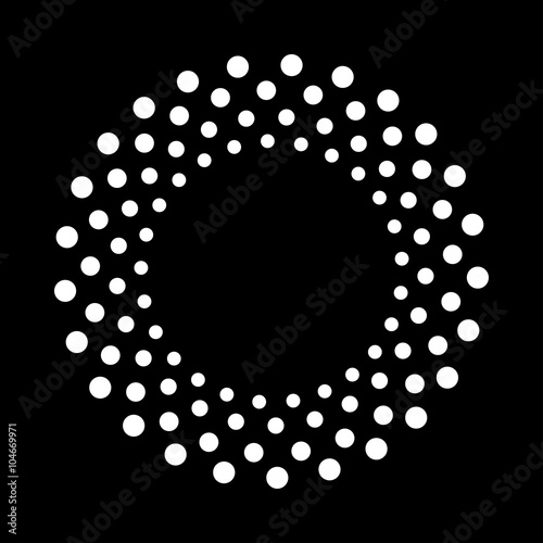 Abstract dotted shape. 
