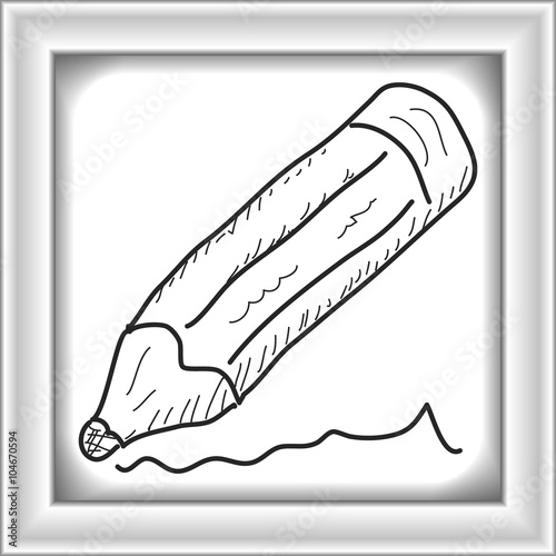 Simple doodle of a pencil
