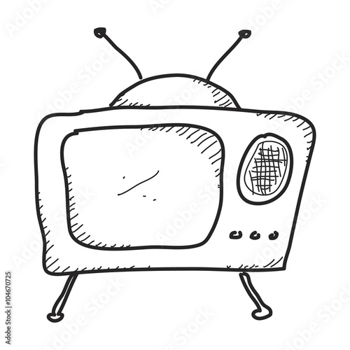 Simple doodle of a television