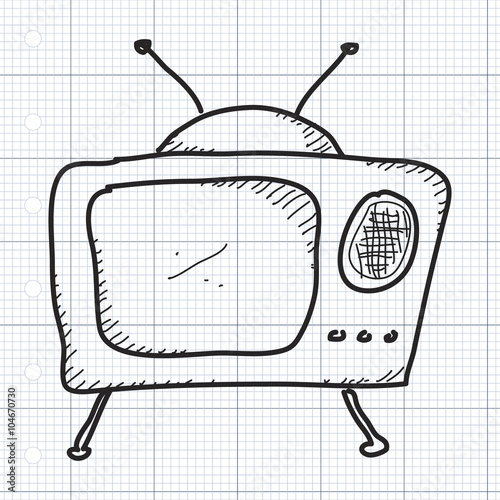 Simple doodle of a television