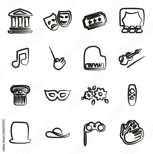 Theater Icons Freehand