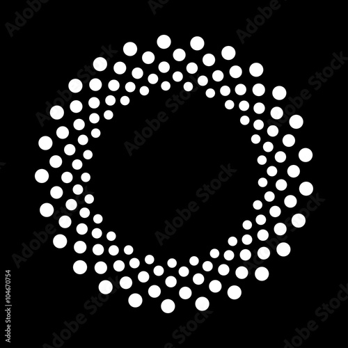 Abstract dotted shape. 