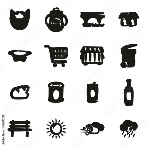 Homeless Icons Freehand Fill