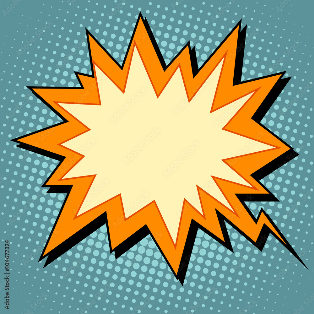 explosion comic bubble retro background for text