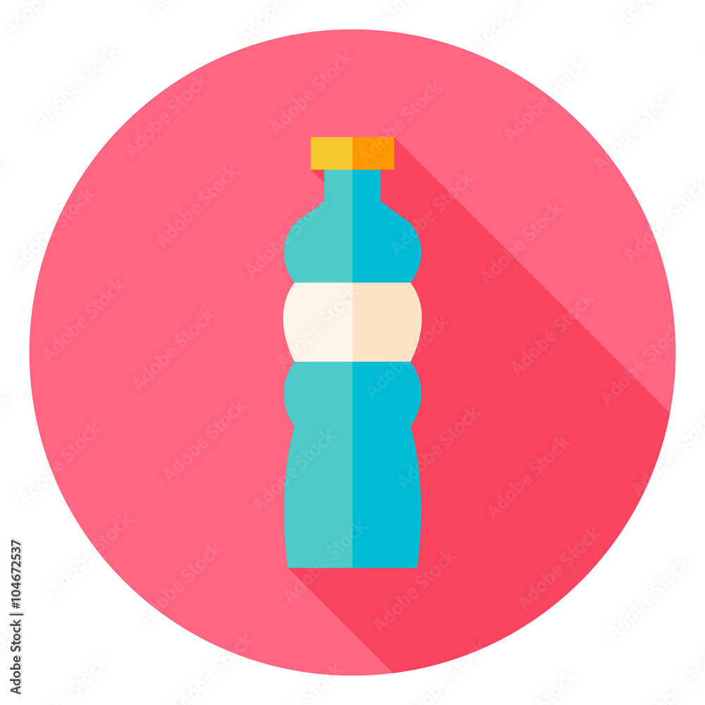 Sport Bottle of Water Circle Icon Sport Bottle of Water Circle Icon