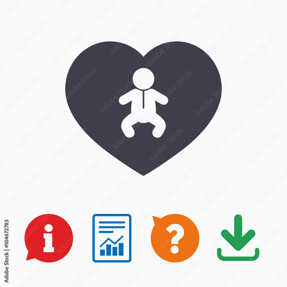Love Baby infant icon. Toddler boy symbol. Love Baby infant icon. Toddler boy symbol.