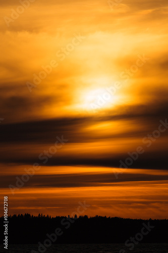 Fiery sunset background