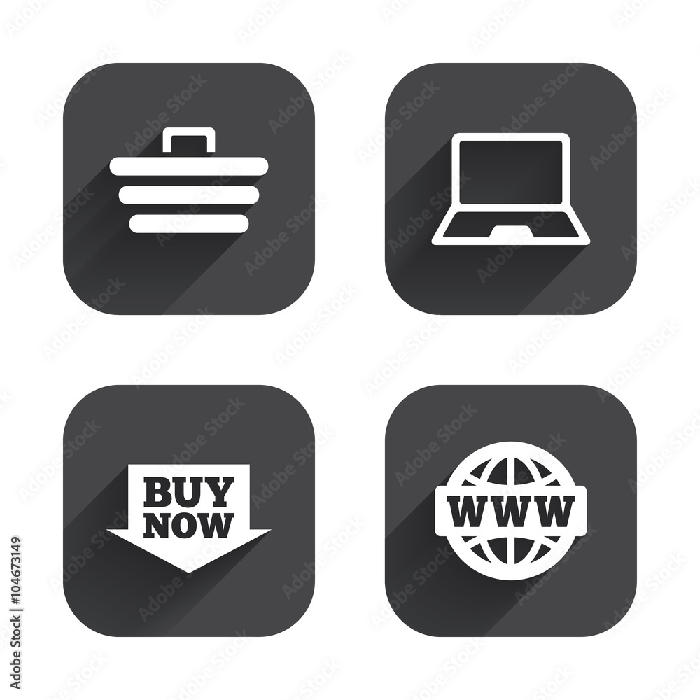 Online shopping icons. Notebook pc, cart, buy. Online shopping icons. Notebook pc, cart, buy.