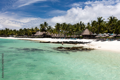 Plage de sable fin à l'île Maurice