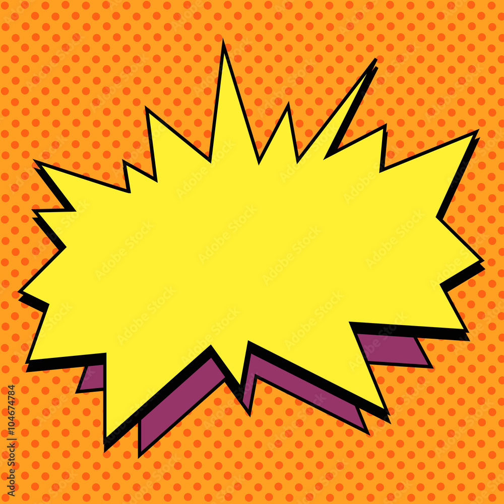 explosion comic bubble retro background for text