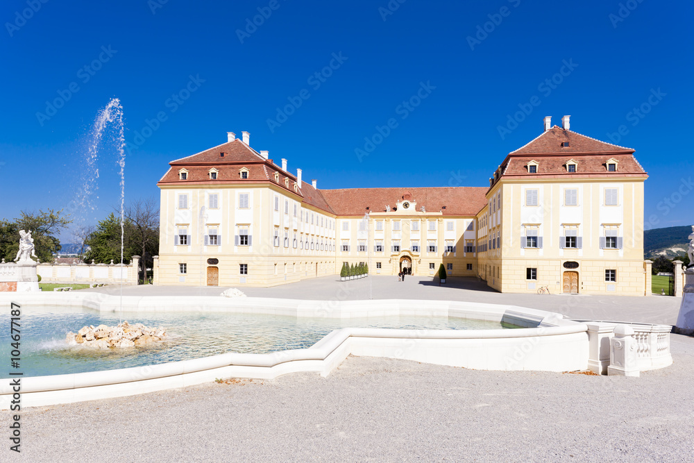 Obraz premium Palace Hof with a fountain, Lower Austria, Austria