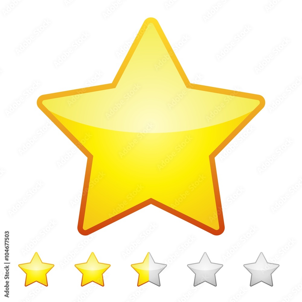 Rating stars isolated on white. Design element Vector illustration Rating stars isolated on white. Design element Vector illustration
