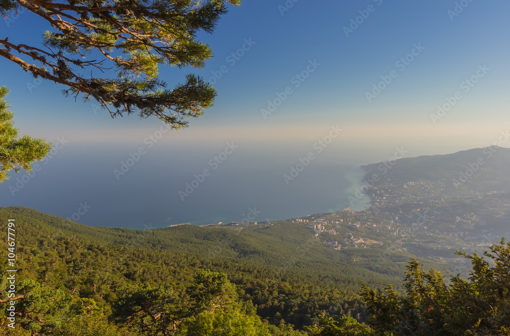 aerial view of Crimea coastline near Yalta aerial view of Crimea coastline near Yalta
