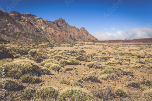 Teide National Park Roques de Garcia in Tenerife at Canary Islan