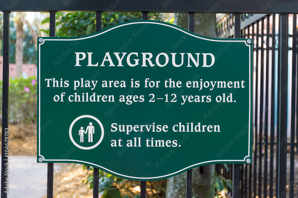 Fototapeta premium Playground Sign