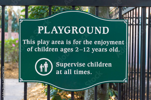 Playground Sign