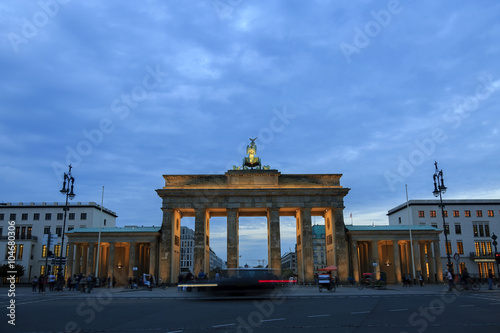 Brandenburg gates in Berlin with crowd