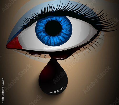 mascara flowed from her eyes