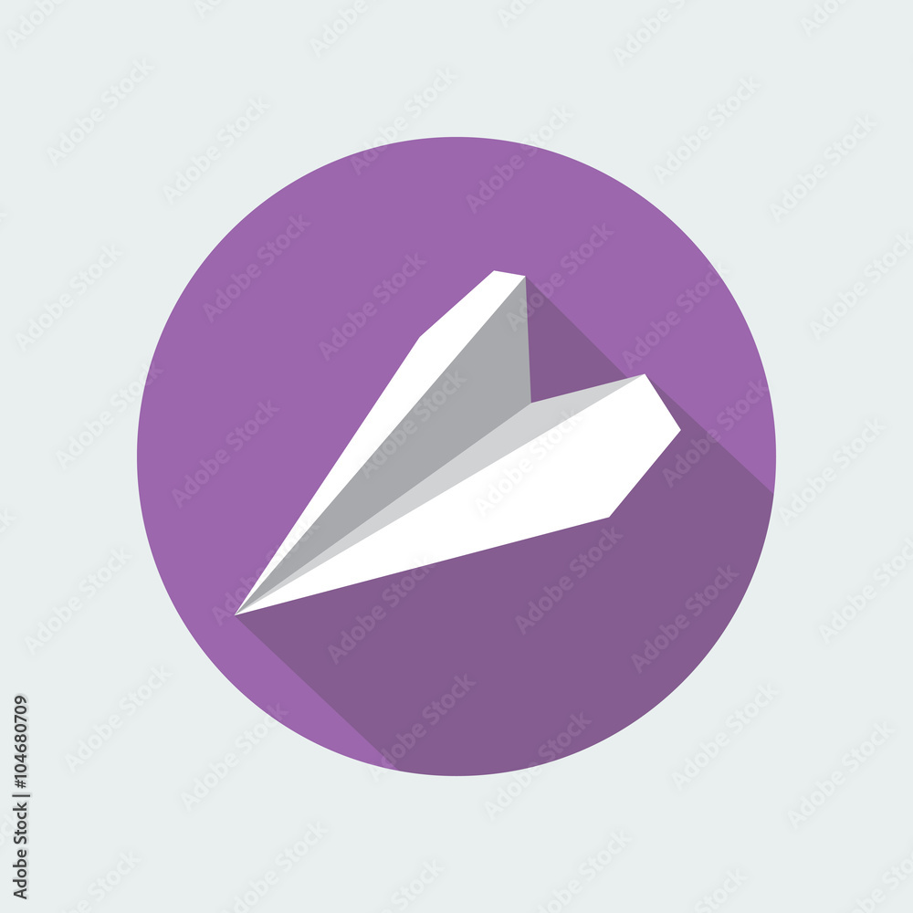 Paper Plane Flat Icon. Paper Origami Airplane symbol. Paper Plane Flat Icon. Paper Origami Airplane symbol.