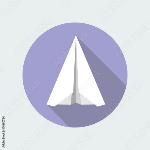 Paper Plane Flat Icon. Paper Origami Airplane symbol.