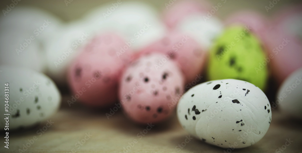 Easter eggs on a wooden background Easter eggs on a wooden background