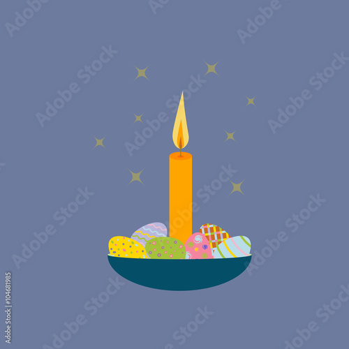 Easter egg candle