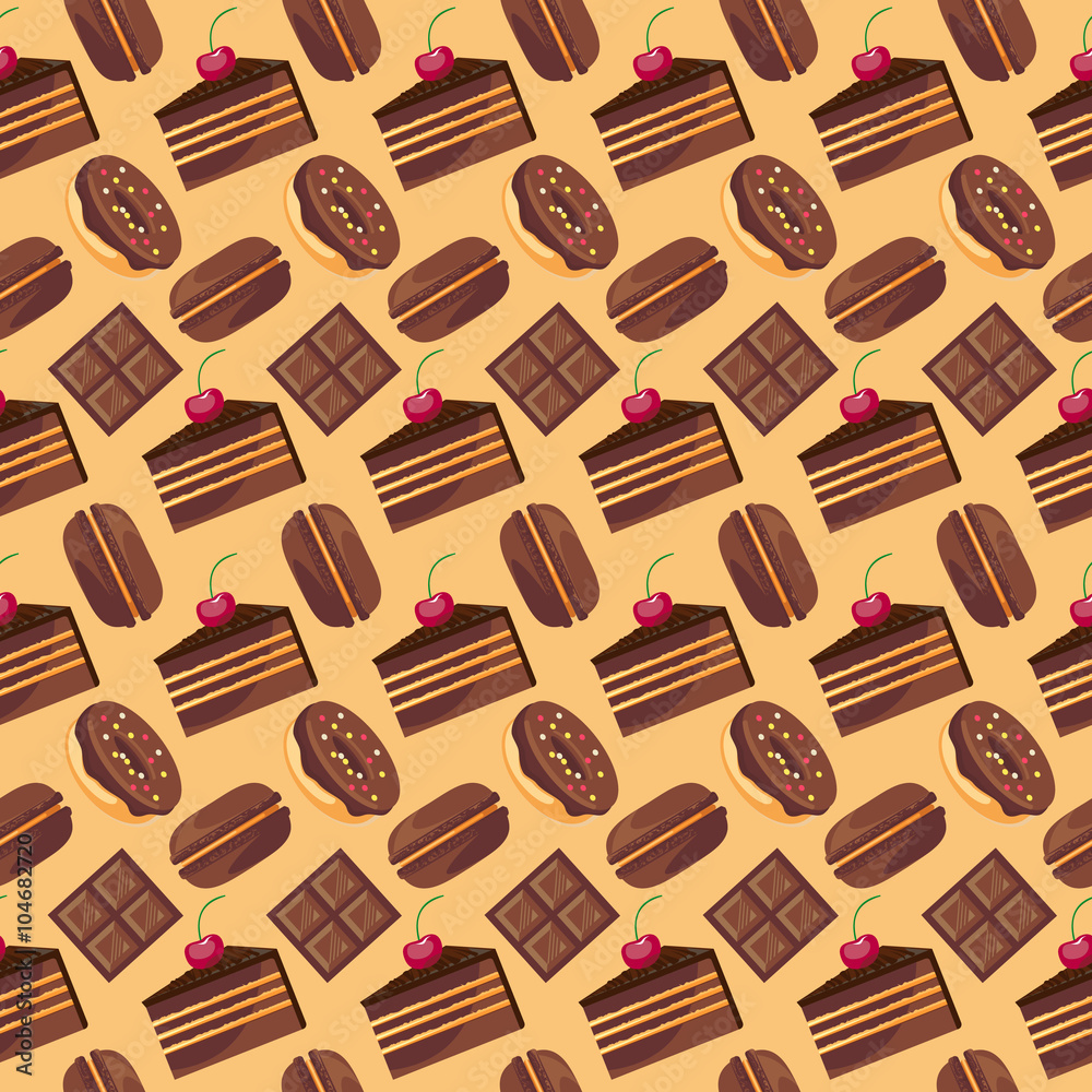 Seamless pattern with tasty macaroons Seamless pattern with tasty macaroons