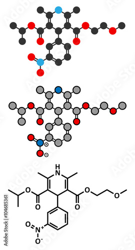 Nimodopine vasospasm drug molecule. photo