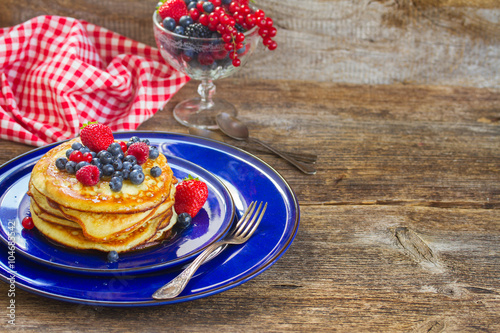 Pancakes with  fresh berries