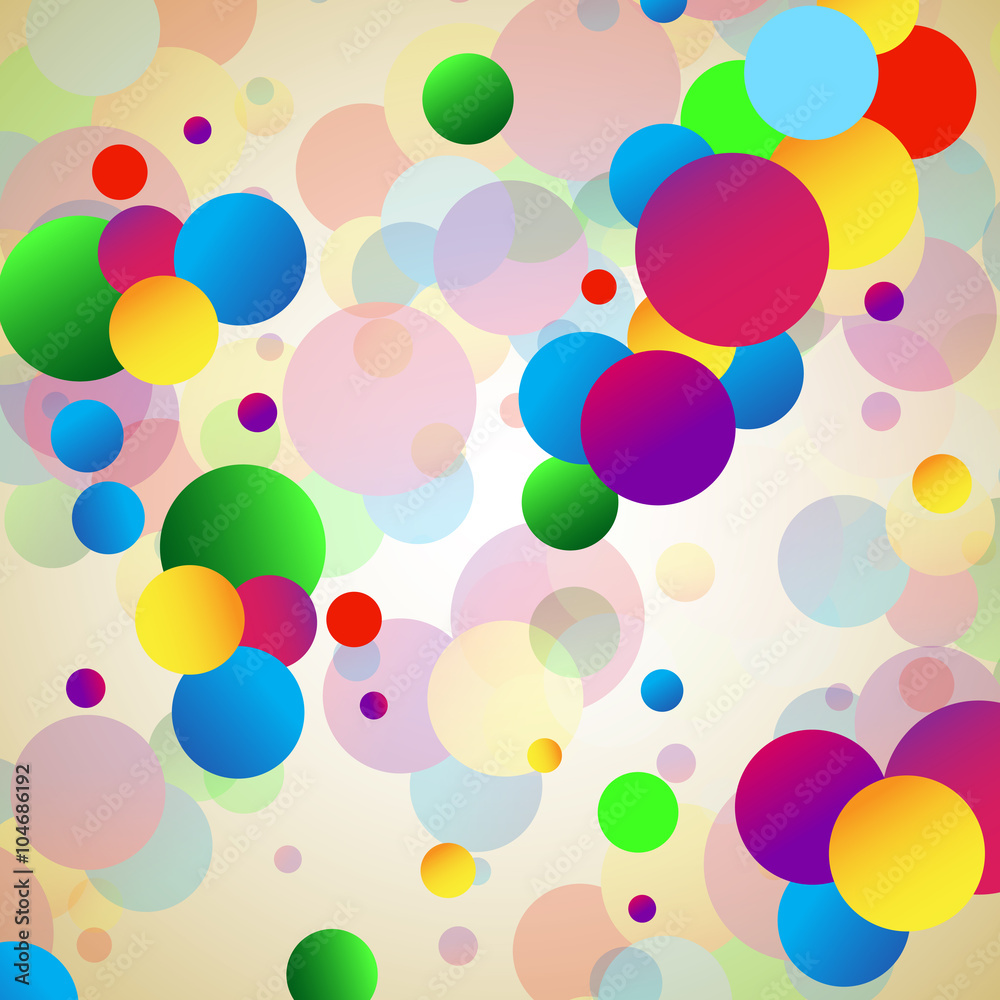 Abstract background of colorful circles