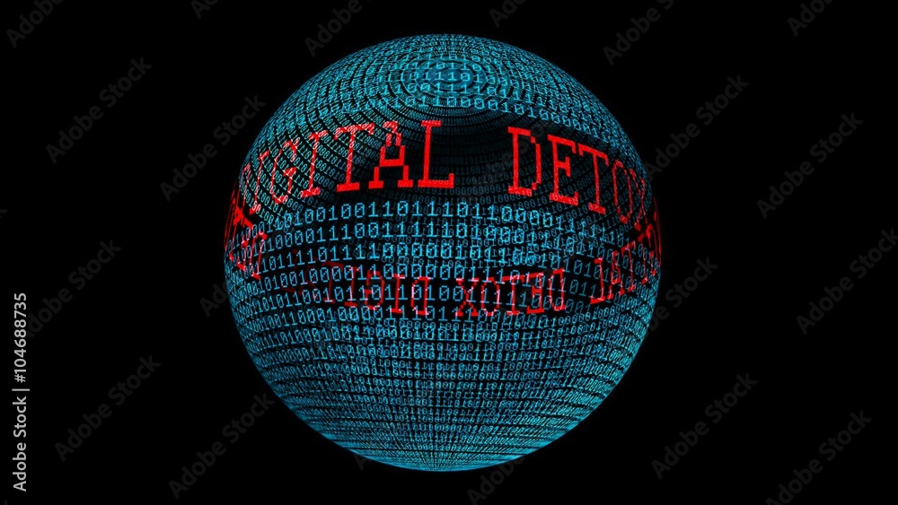 Digital detox spinning globe 