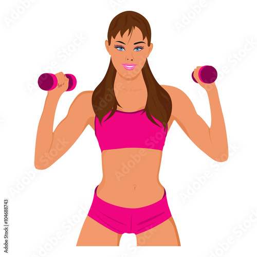 fitness woman, exercising, sport, vector