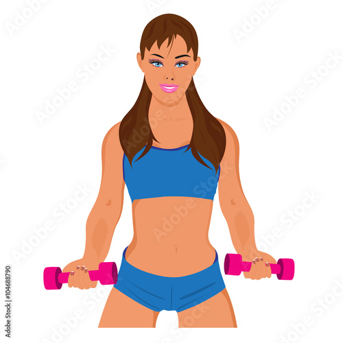 fitness woman, exercising, sport, vector