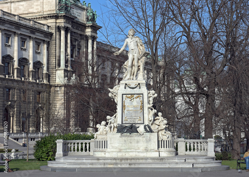 Photography Mozart Statue and Museum of Ethnology in Burggarten