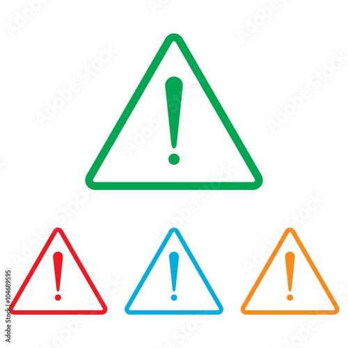 Exclamation danger sign