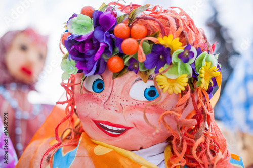 Human like Masenitsa smiling doll in Russia
