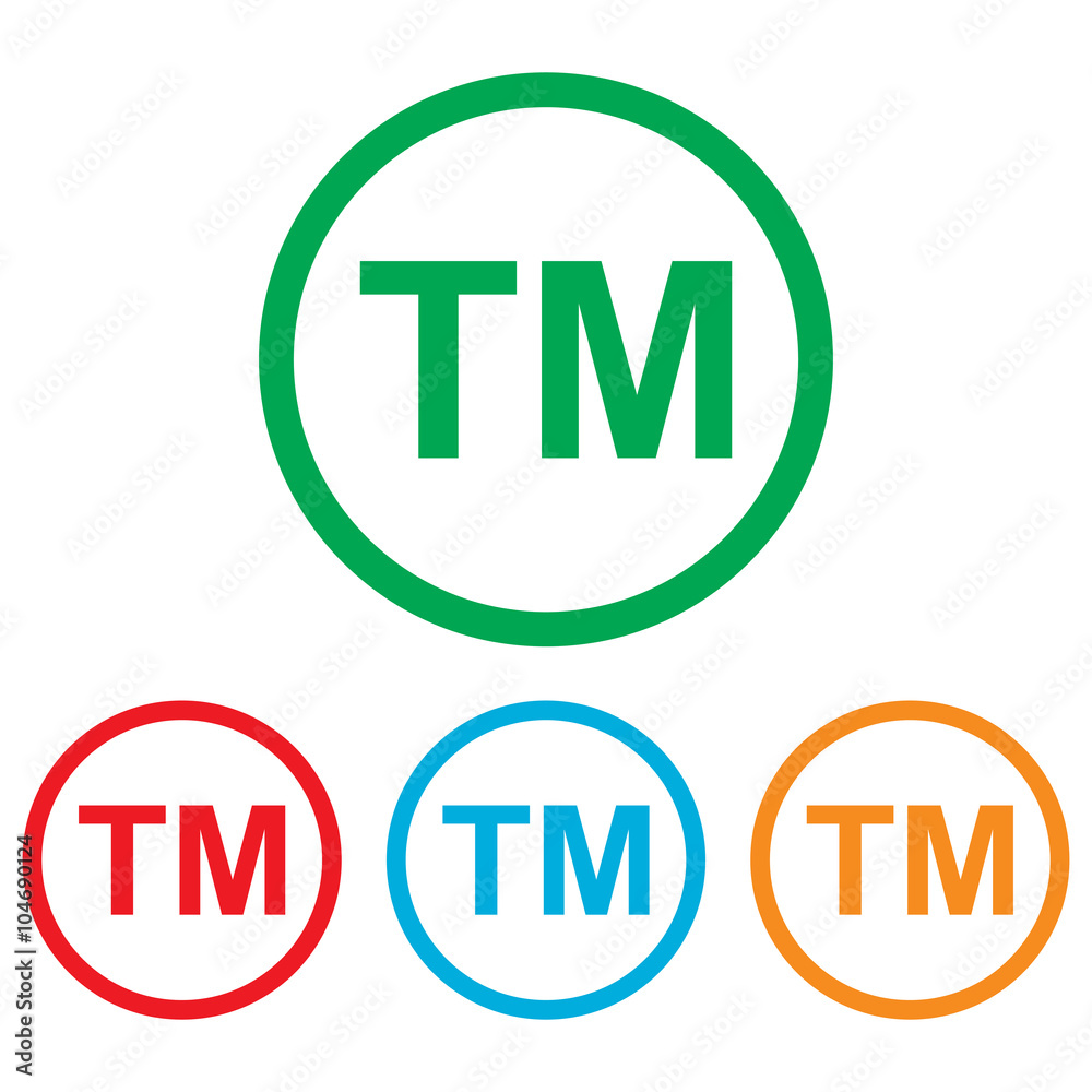 Trade mark sign. Colorfull set Trade mark sign. Colorfull set