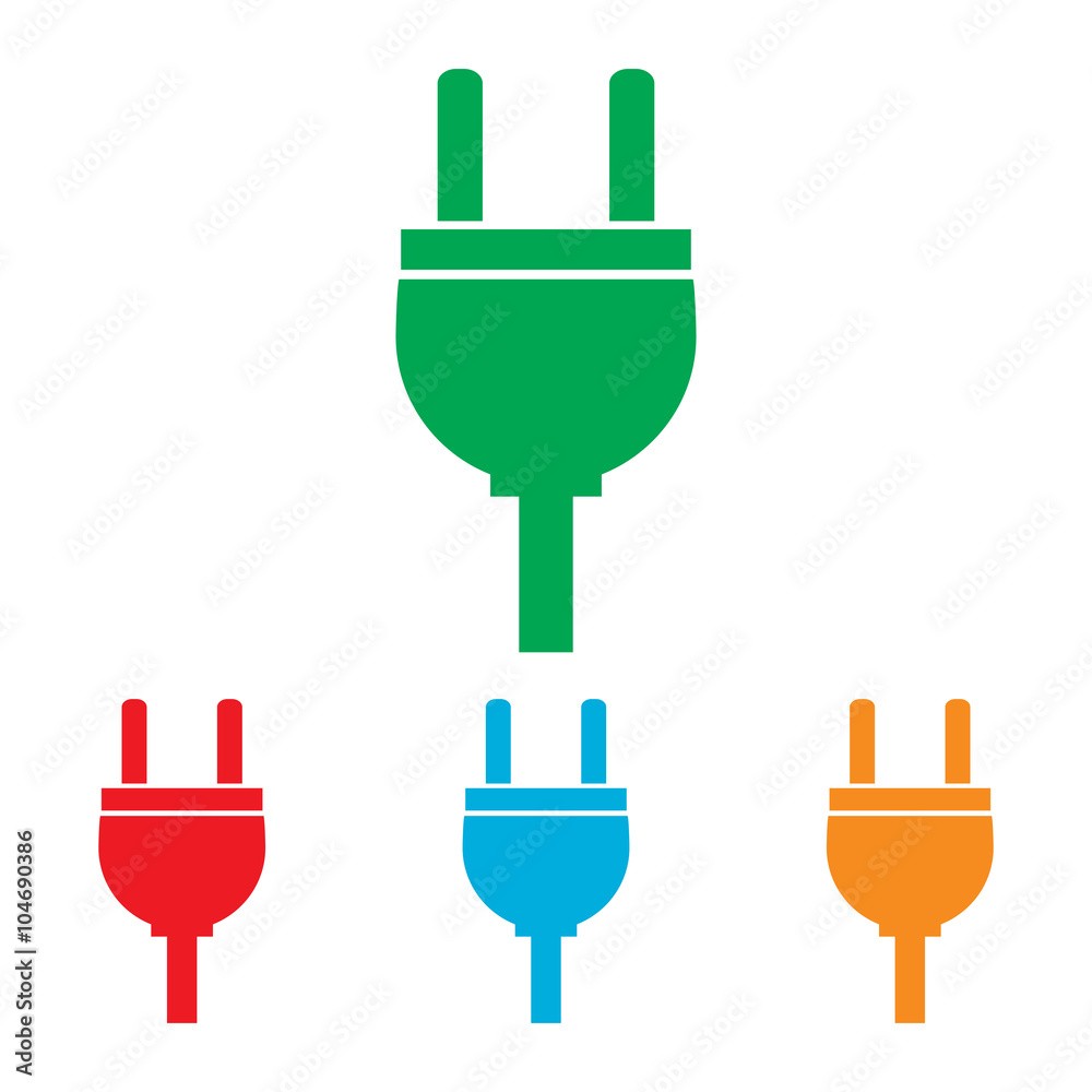 Socket sign. Colorfull set Socket sign. Colorfull set