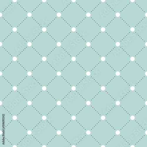 White and black veil seamless pattern on turquoise or mint background