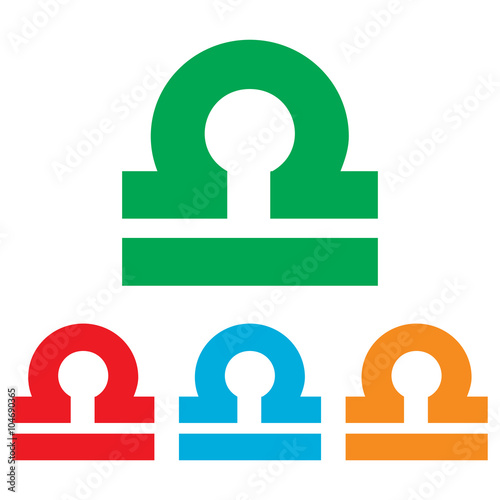 Libra sign. Colorfull set