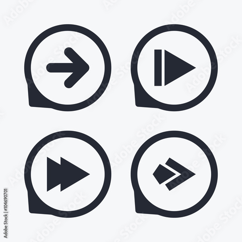 Free Download Arrow icons. Next navigation signs symbols. - GFXLoad