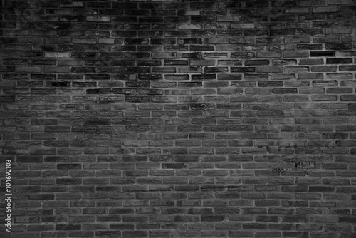 black grunge brick wall texture background