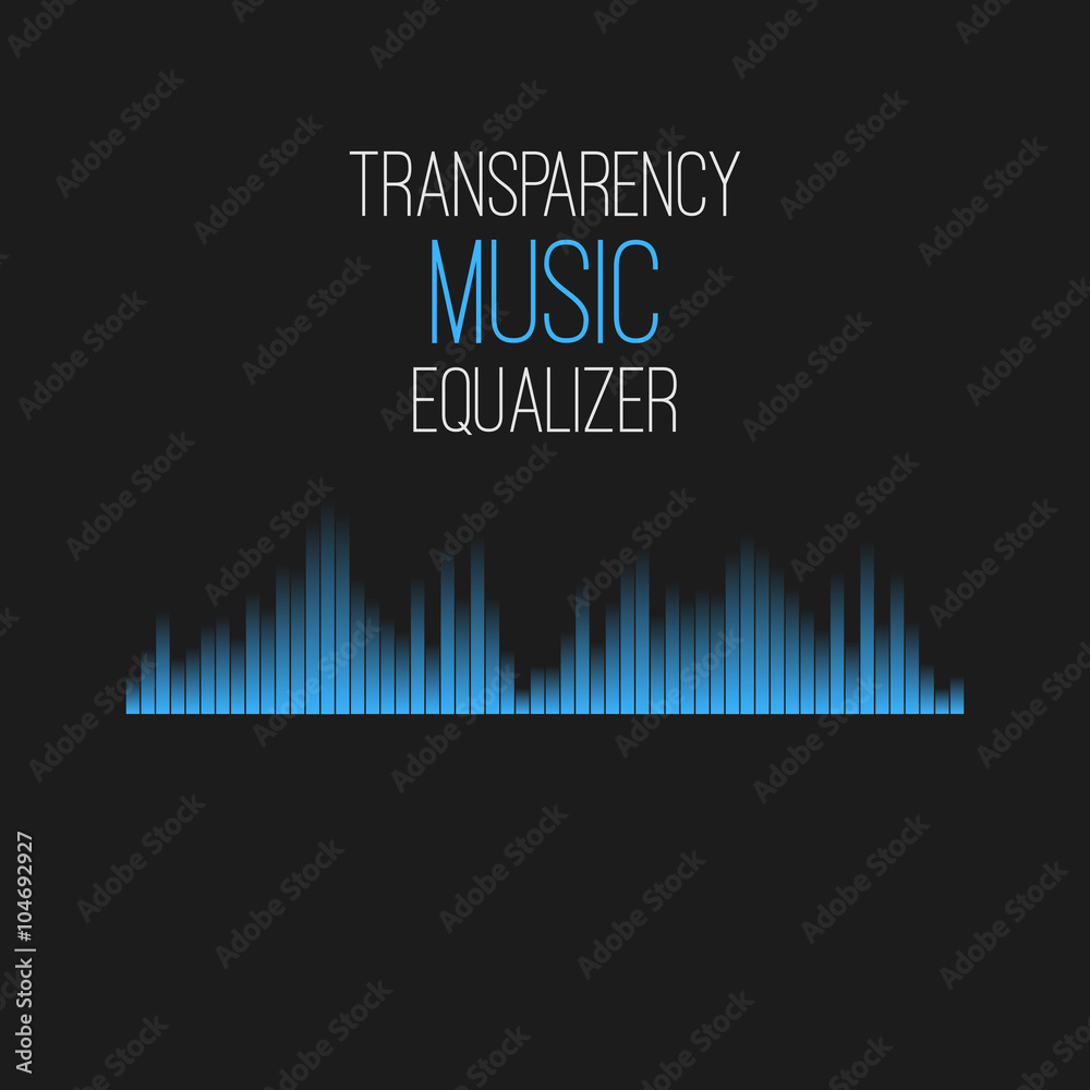 Transparency Music Equalizer. Vector Illustration