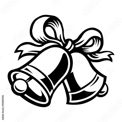 Christmas bells vector icon