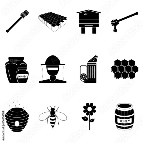Honey icons set