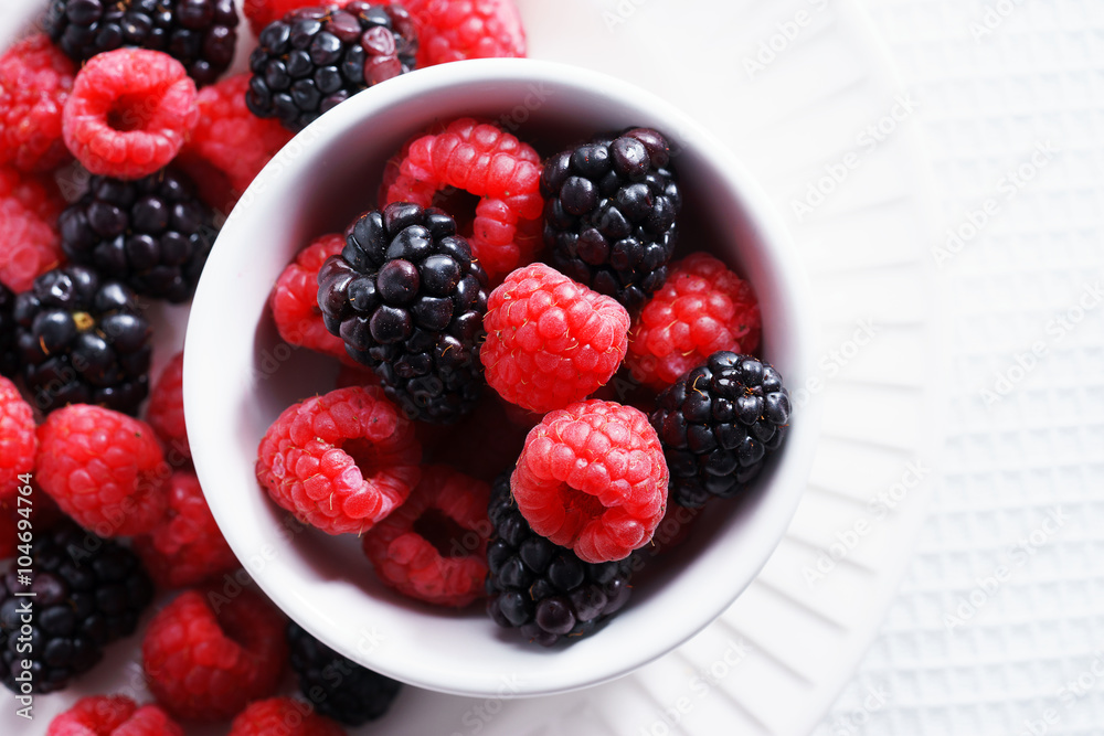 raspberries and black berries. fresh berries raspberries and black berries. fresh berries