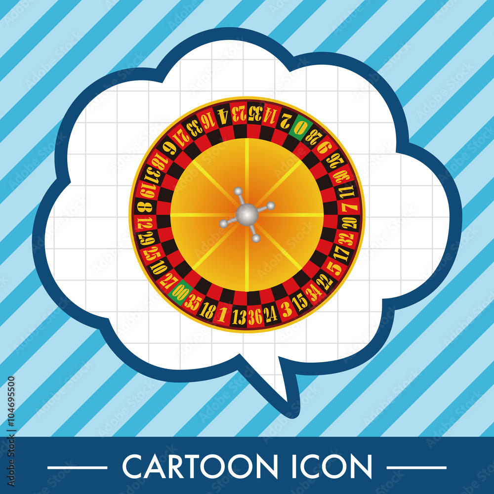 Obraz premium casino roulette theme elements