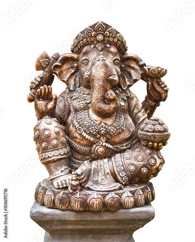 Hindu dod Ganesh isolated on white
