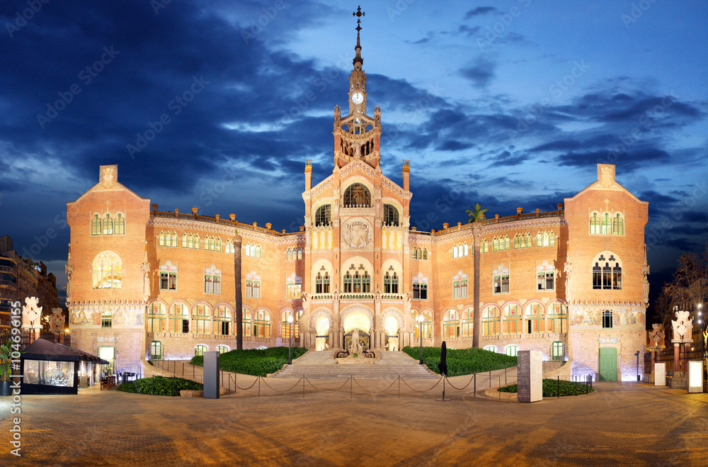 Fototapeta premium Hospital Sant Pau in Barcelona, Spain
