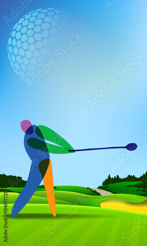 Golfer on golf course